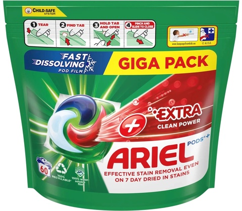 Ariel +Extra clean kapsule 60 PD