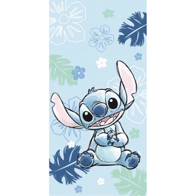 Jerry Fabrics dětská plážová osuška Lilo a Stitch světle modrá 70 x 140 cm