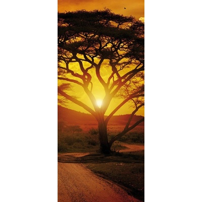 Postershop Fototapeta samolepícíAfrický západ slunce rozměry 211x91 cm