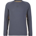 Stoic Мъжка фланелка с дълъг ръкав за колоездене Stoic PerformanceMerino LofsdalenSt. MTB L/S Cycling jersey - Ink Grey / Silent Green (056-4035-0113)