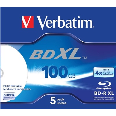 Verbatim BD-R XL 100GB 4x, jewel, 5ks (43789) – Zboží Živě