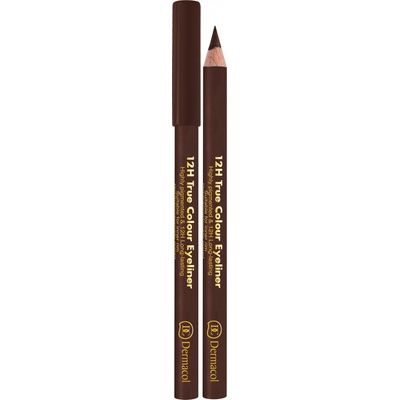 Dermacol 12H True Colour Eyeliner dlhotrvajúca ceruzka na oči 6 Dark Brown 2 g