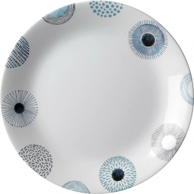 Tanier Brunner Dinner plate ø 25 cm White Farba: biela/modrá