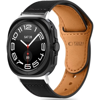 Tech-Protect leatherfit samsung galaxy watch ultra (47 mm) black (5906302312436)