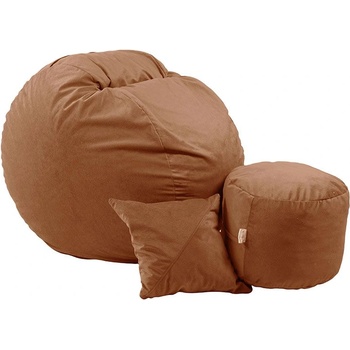 Image 1 of PUFRELAX Комплект Барбарон с табуретка за крака и декоративна възглавница 500л. Matusalem, Creamsicle, Перящ се калъф, Подходящ за деца, Пълнеж с микс от мемори пяна и дунапрен, Гама Premium (PUF-M-MOP-PT-CMS)