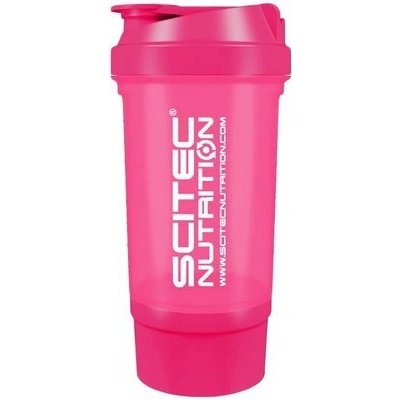 Scitec Nutrition Scitec Traveler shaker 500 ml + zásobník - Bílý