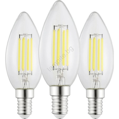 EGLO Комплект от 3 LED крушки VINTAGE C35 E14/2, 2W/230V 2700K - Eglo 110439 (EG110439)