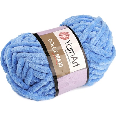 Pletací žinylková příze Dolce Maxi 200 g Varianta: 6 (777) modrá nebeská, Balení: 1 ks 44261/89690/202434