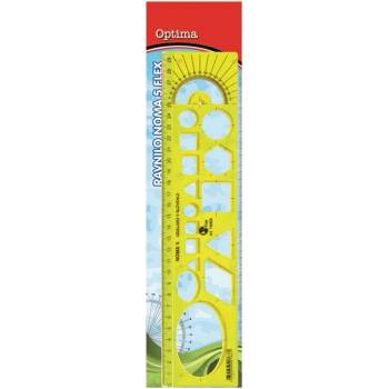 Optima Шаблонна линийка OPTIMA гъвкава 30cm 53075 (53075)