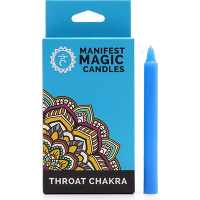 Ancient Wisdom Manifest Magic Candles Modré 5. Krční čakra 12 ks