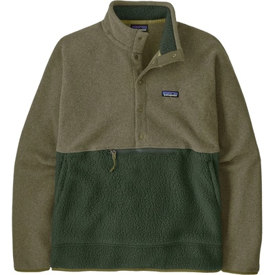 Patagonia Мъжки поларен пуловер Patagonia Retro Pile 1/2 Snap Pullover Fleece jumper - Old Growth Green (005-5487-0412)