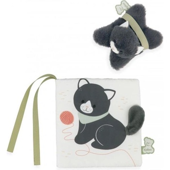 Kaloo Les Amis Текстилна книжка с плюшена играчка Котка Chamallow