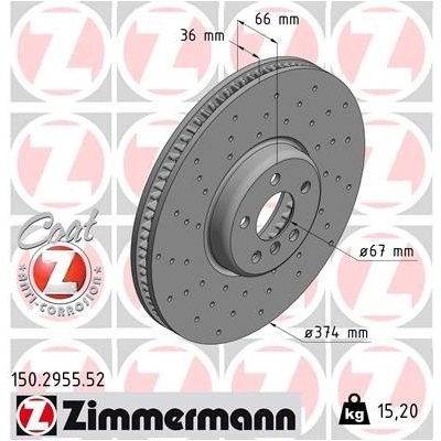 Brzdový kotouč ZIMMERMANN 150.2955.52 (150295552)