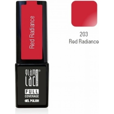 GlamLac Gel lak červený 203 Red Radiance 6 ml