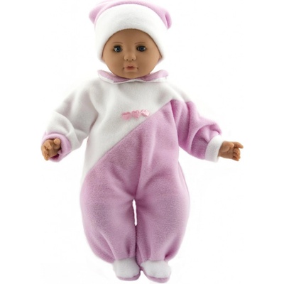 Teddies Miminko 50 cm látkové tělo overal růžovobílý