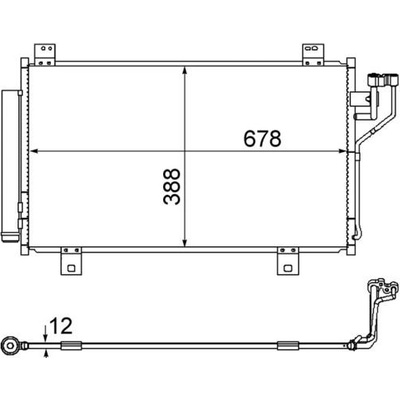 Kondenzátor, klimatizace MAHLE AC 865 000S