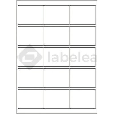 Labelea Samolepiace etikety 68x50 mm biele papierové, na hárku A4, pre laserovú a atramentovú tlač, Farba etikiet Biela, Počet hárkov v balení 100 EPY068050W015S