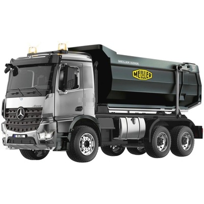 Jamara Toys Jamara Mercedes-Benz Arocs гондола за метал с дистанционно управление, сребрист/черен, мащаб 1: 20 (406301)