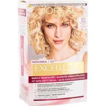 L'Oréal Paris Excellence Creme Triple Protection barva na vlasy na blond vlasy na všechny typy vlasů 10 Lightest Ultimate Blonde 48 ml