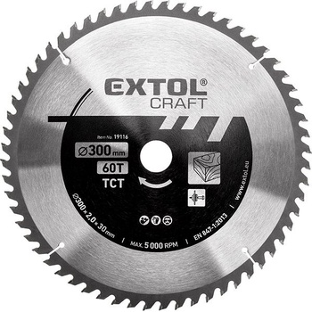 Extol Craft 19116 Pílový kotúč 300 x 2,0 x 30mm 60 zubov s SK plátkami