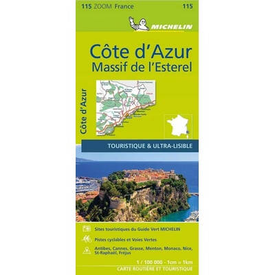 Francie: Azurové pobřeží a masiv Esterel (č. 115) mapa