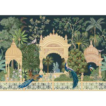 Interdruk - Puzzle Birds peacock flowers garden palace - 1 000 piese