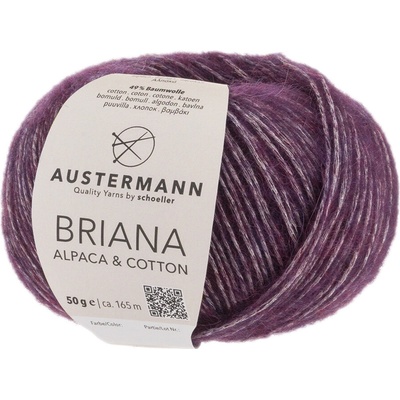 Austermann BRIANA Alpaca & Cotton - 51% alpaka, 49% bavlna - Ručně pletací příze Barva: 005 BROMBEER