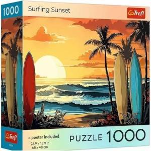 Trefl Puzzle 1000 USA Collection: Surfing Sunset TREFL