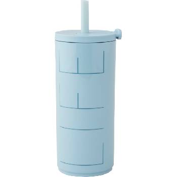 Design Letters Чаша за пътуване Design Letters Life със сламка 500 мл небесносиня (30101018LBLIFE)