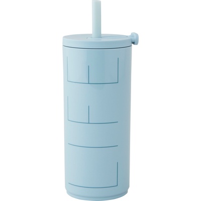 Design Letters Чаша за пътуване Design Letters Life със сламка 500 мл небесносиня (30101018LBLIFE)