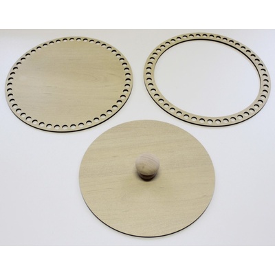 Set prstenec + dno + víko + knopka JAVOR 22,5 cm typ A3
