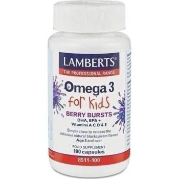 LAMBERTS Хранителна добавка Омега3 за деца 3г+ , Lamberts Omega 3 For Kids 100 Caps