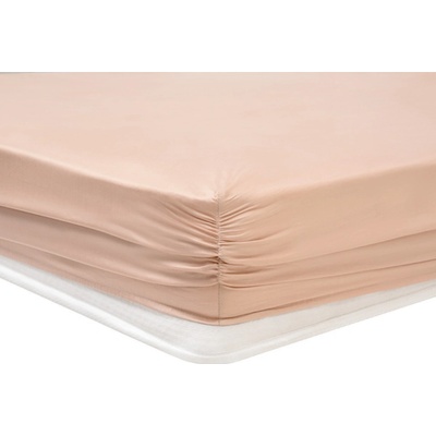 Yataş Bedding Prostěradlo Shelly Maisy z bambusového saténu napínací růžové 160x200