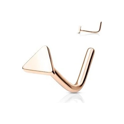 Šperky4U zahnutý piercing do nosu triangl N0160-RD