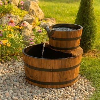 Garthen 633 Zahradní kašna - fontána se dvěma dřevěnými vědry