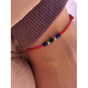  Червен конец със синьо око (ДСГ18) - kathrynbracelets - 29,96 лв