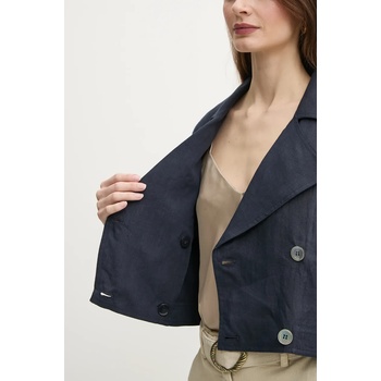 MARELLA Ленено палто Marella FLAVIO в тъмносиньо преходен модел с уголемена кройка 2513041094200 (2513041094)