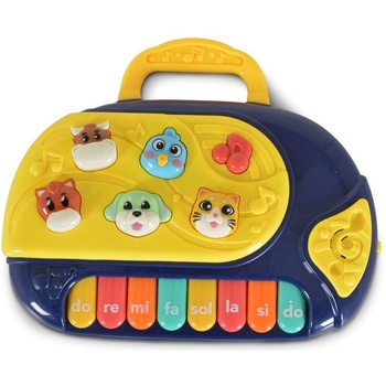 Moni Бебешко музикално пиано с животни 794 син (3801005600182)