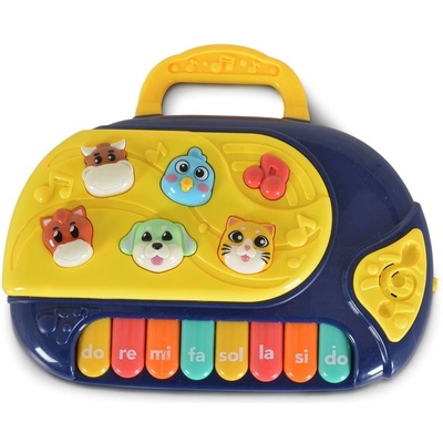 Moni Бебешко музикално пиано с животни 794 син (3801005600182)