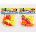 Armtoys ДЕТСКИ ПЛОДОВЕ И ЗЕЛЕНЧУЦИ ЗА РЯЗАНЕ С ЯГОДА И ДЪСКА 7 ЧАСТИ - armtoys