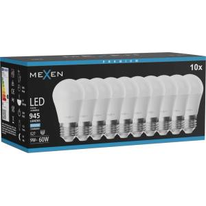 Mexen Nova 10x LED крушка E27, G45, 9W, Студена - 6500K, 945 lm - L101-E27-0965-01x10 (L101-E27-0965-01x10)