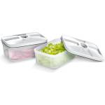 Severin Комплект 2бр вакуумни кутии за храна Severin ZB 3620, 750 мл, BPA Free, FoodSave, Прозрачен/бял (SEVERIN 3620 ZB)