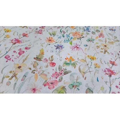 Dekorační látka AZALEA KYTIČKY šíře 140 cm