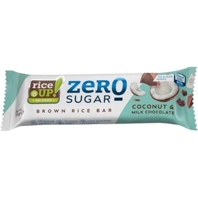 RiceUP! Brown Rice Bar Zero Sugar [18 грама] Млечен шоколад с кокос