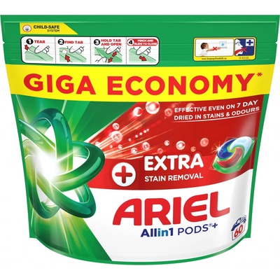 Ariel All in Pods +Extra Clean pracie kapsuly 60 PD