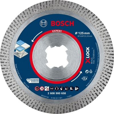 Bosch Diamantový rezný kotúč EXPERT HardCeramic X-LOCK 125 × 22,23 × 1,4 × 10 mm 2.608.900.658