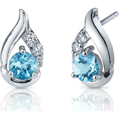 Eppi Strieborné náušnice s topásmi a zirkónmi Calla E31327