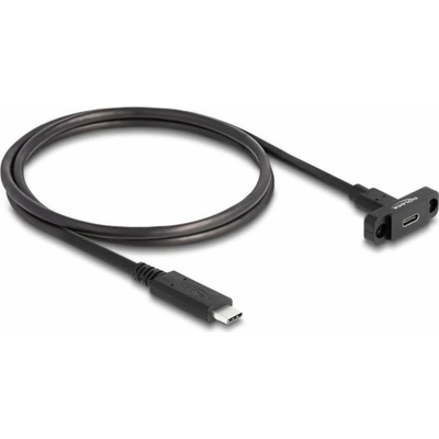 Delock 87824 USB-C USB 3.2 Gen2 USB-C ® zásuvka USB-C ® zástrčka 1m černý