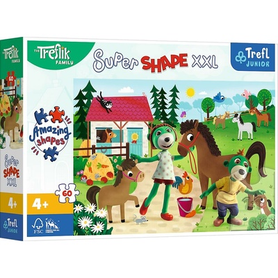 Trefl Super Shape XXL Treflíkovia na konskej farme 60 dielov