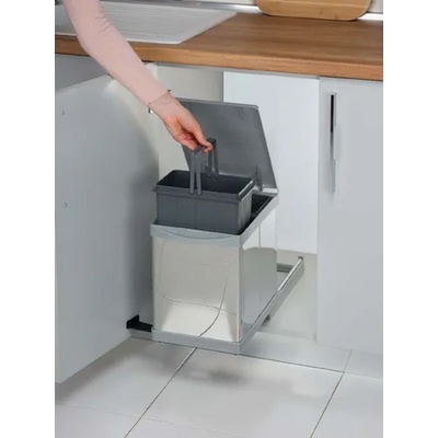 Pelikan Кош за боклук за вграждане, Пара за врата 35 см, инокс 16 л